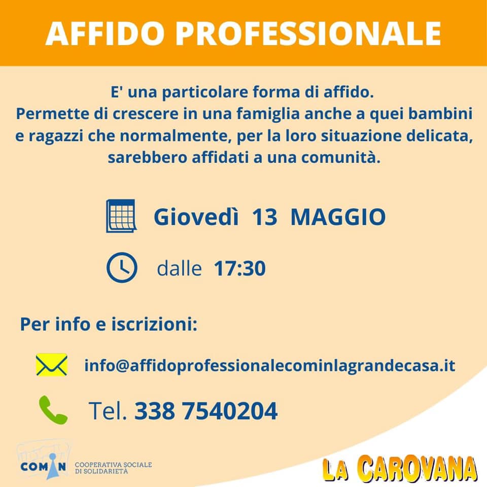 Affido professionale corso online maggio 2021