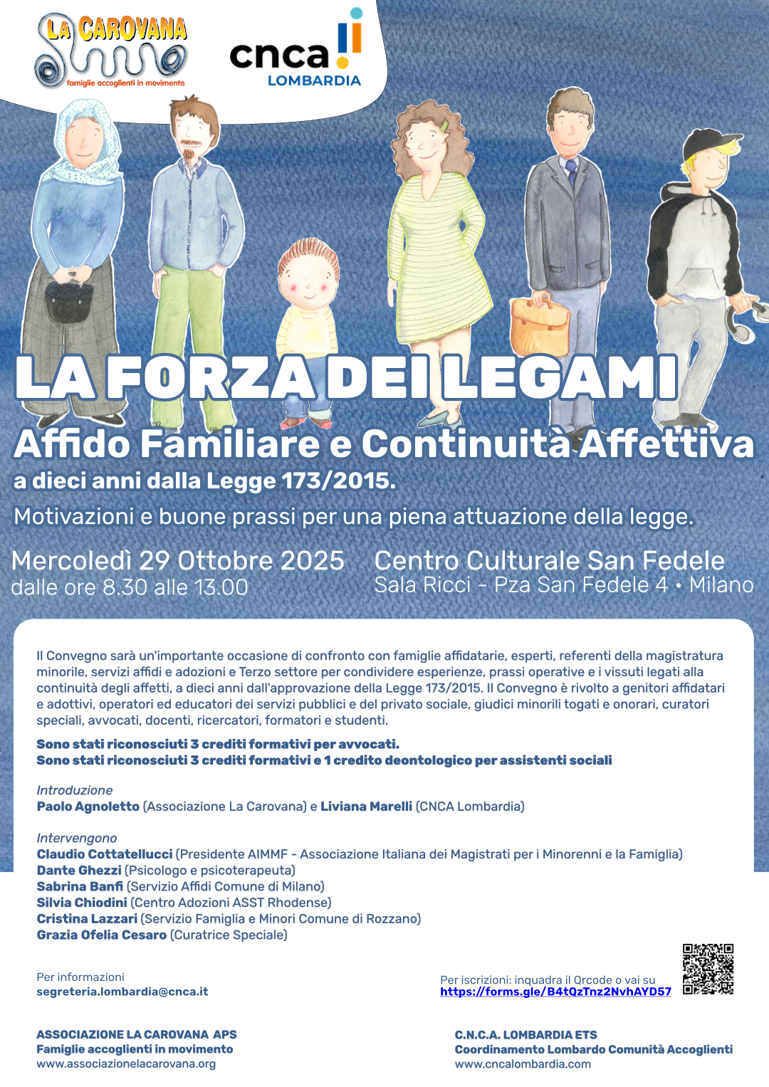 Locandina Convegni "Continuità degli Affetti"