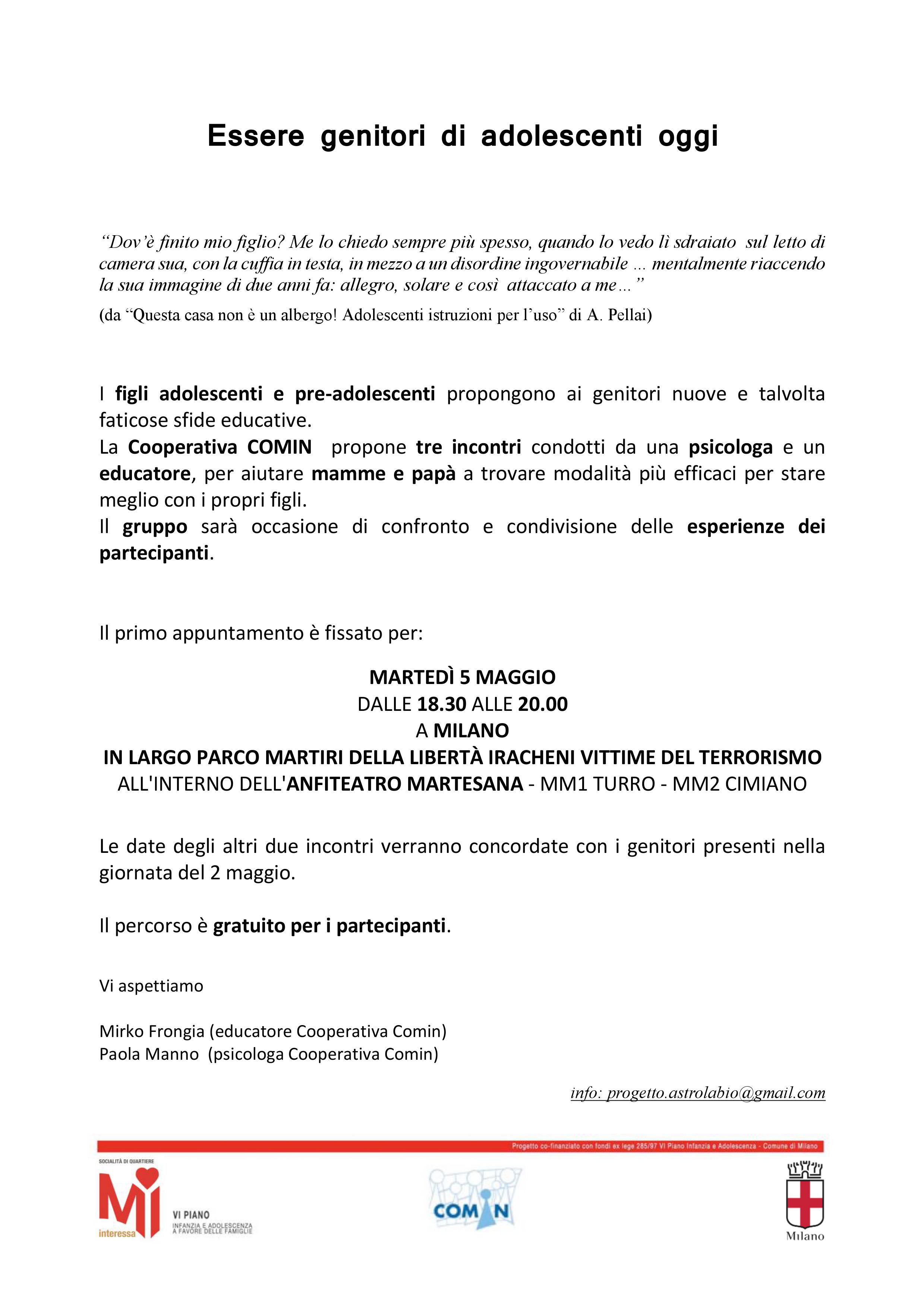 genitori di adolescenti