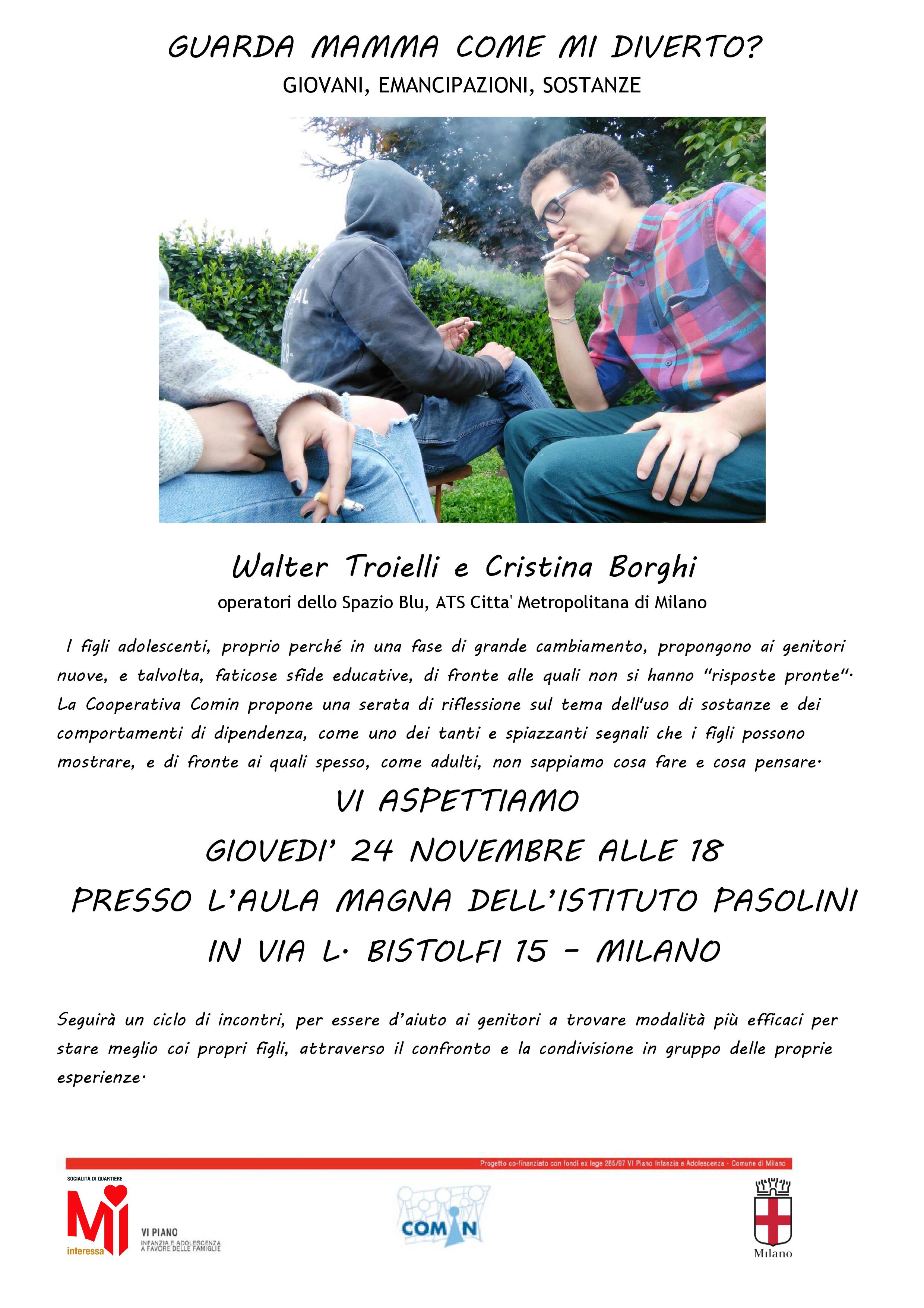 socialità di quartiere serata 24 novembre